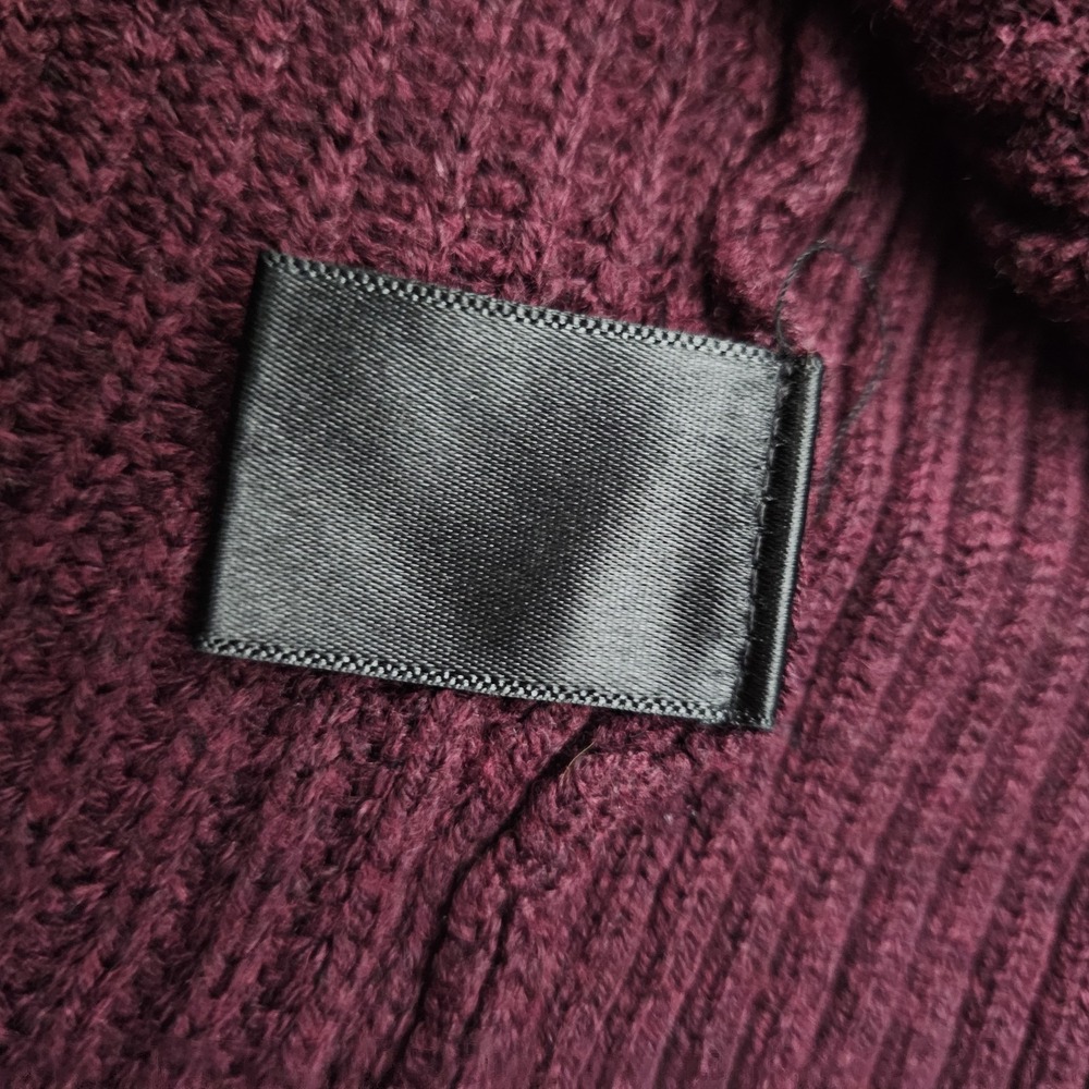 Torrid Plus Size 1 Burgundy Purple Rib Raglan Tunic Sweater 2 Side Zip 8"‎ Long - Picture 7 of 7